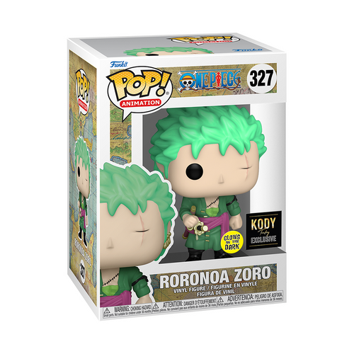 Funko Pop! Anime: One Piece - Roronoa Zoro #327 [KODY Trading Exclusive - GITD]