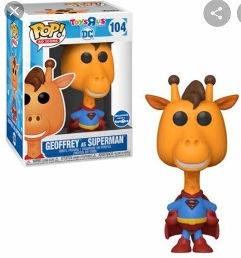 Funko POP! Ad Icons - Toys R Us DC - #104 Geoffrey as Superman (VAULTED) Toys R Us Exclusive + PROTECTOR!